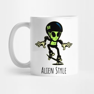 Alien skating Mug